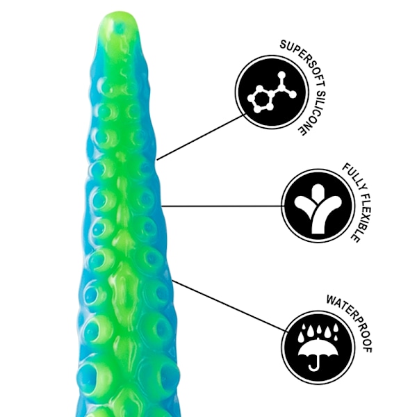 Epic - Scylla Fluorescent Thin Tentacle Dildo Suuri koko