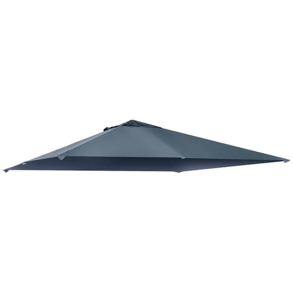 Gazebo Roof 3X3M Varakatto Huvimajaan, Paviljongin Kansi, Aurinkosuoja, Polyesteri, Tummanharmaa