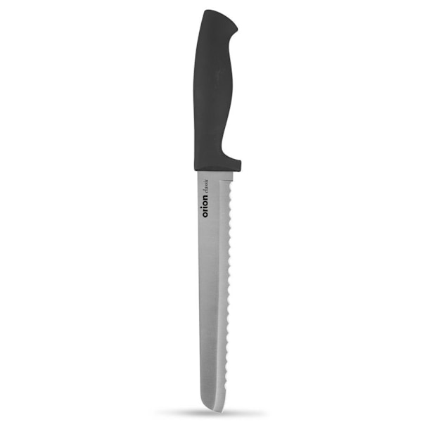 Brødkniv: Langt savtakket klinge, ergonomisk håndtag, 17,5 cm