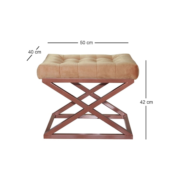 Pouffe Capraz - kupari, keltainen