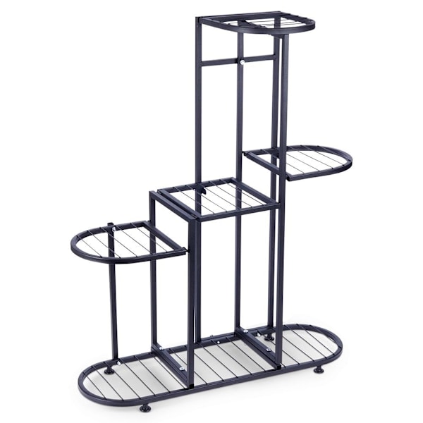 Sort metal blomsterstand med fem niveauer til potteplanter