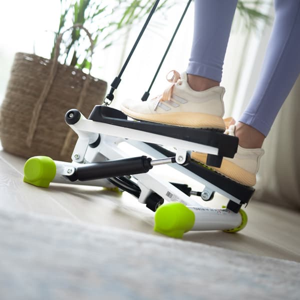 Twist Stepper med rep, grön – kompakt träningsutrustning