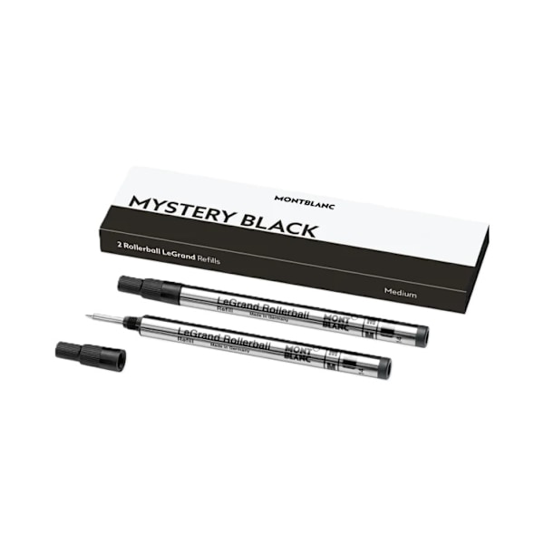 MONTBLANC Mod. MISTERY BLACK - REFILLS ROLLER BALL PEN - MEDIUM - 2PCS