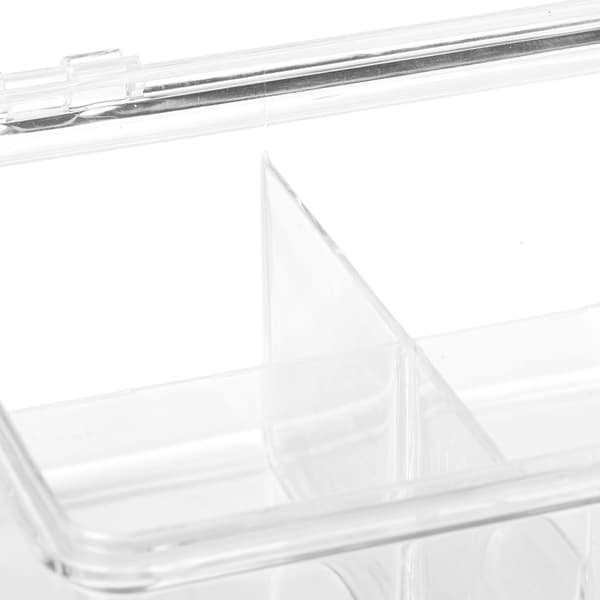 Transparent telåda med 6 fack