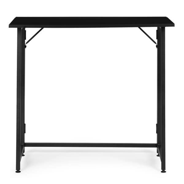 Sammenklappeligt laptopbord, 80x45 cm, sort MDF, pladsbesparende