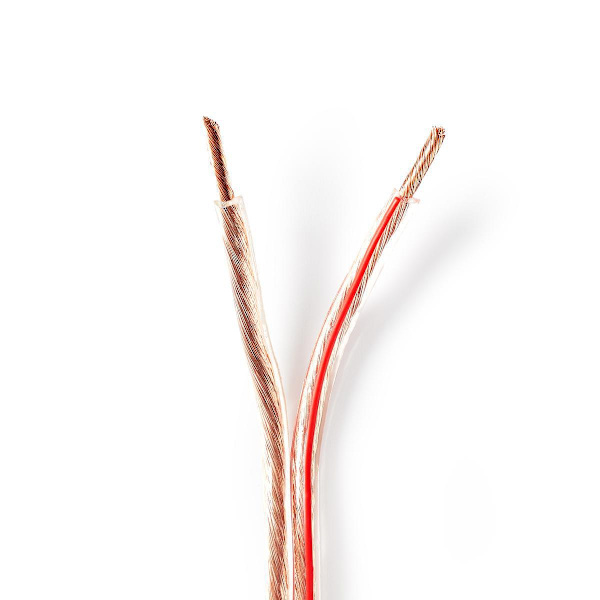 Kaiutinkaapeli | 2x 4.00 mm² | Kupari | 25.0 m | Pyöreä | PVC | Läpikuultava | Kela
