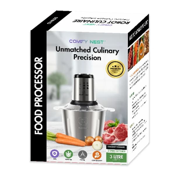 Comfy Nest CN-BLD3: 1000W multifunktionel foodprocessor - 3L