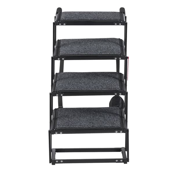 Hundetrappe til bil, 4-trins foldbar skridsikker, 200 lb