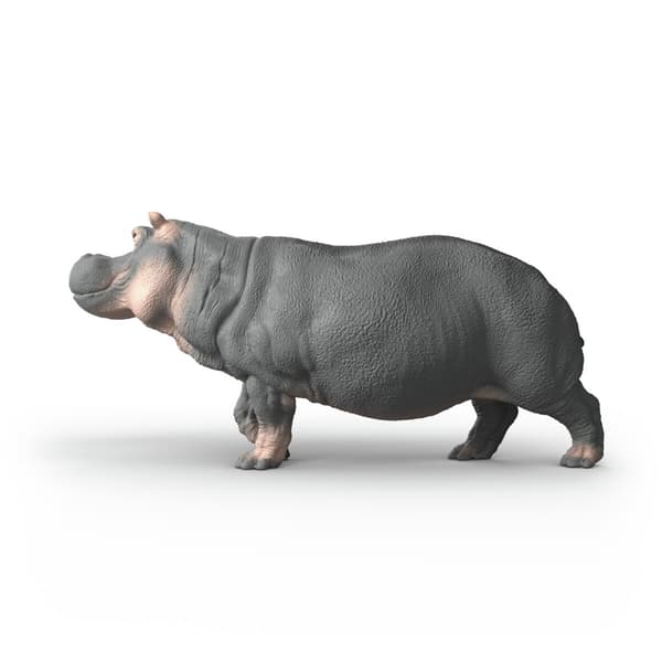 Flodhästfigur – Realistisk djurleksak