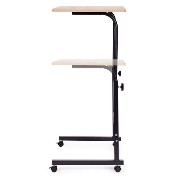 Mobilt laptopbord, justerbar höjd, MDF, hjul