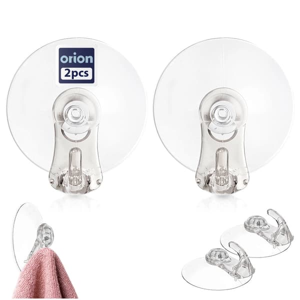 Sugkoppskrokar, 5 cm, 2-pack, återanvändbara