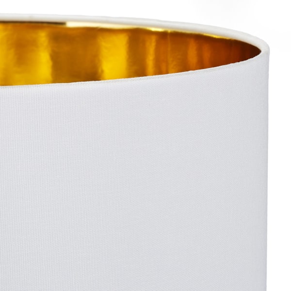 Golvlampa trebent i vitt & guld