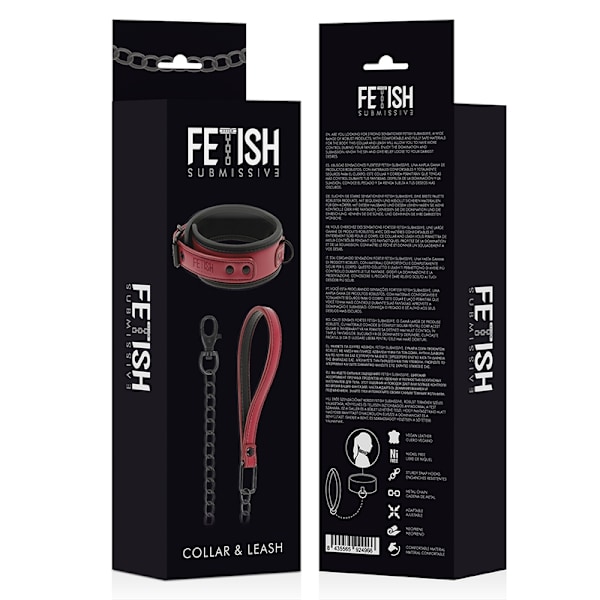 Fetish Submissive Dark Room - Neopren Foder Chain Halsband