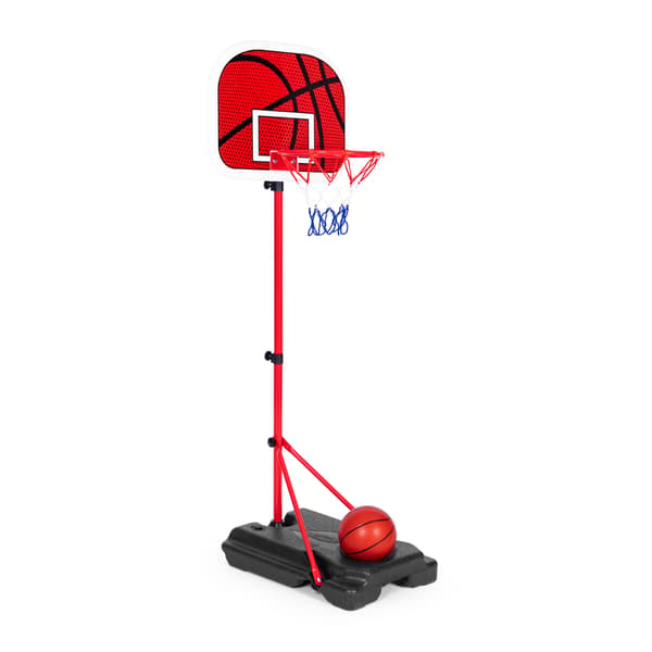 Barnbasketkorg, justerbar höjd, bollpump