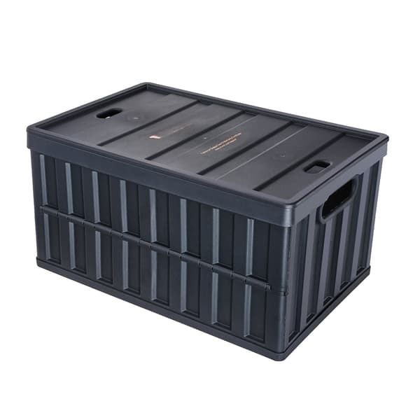 Hopfällbara förvaringsbehållare med lock, 65 l, 3-pack