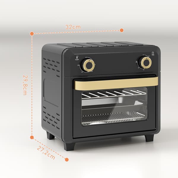 Konvektions miniovn, airfryer, timer, 10L, sort