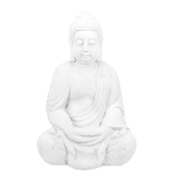 Hvid Buddha figur 70 cm