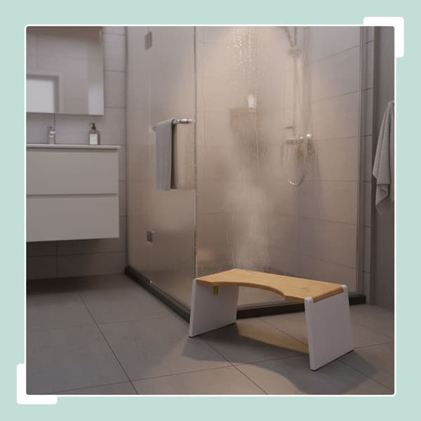 Sammenklappelig bambus toiletskammel – skridsikker, pladsbesparende