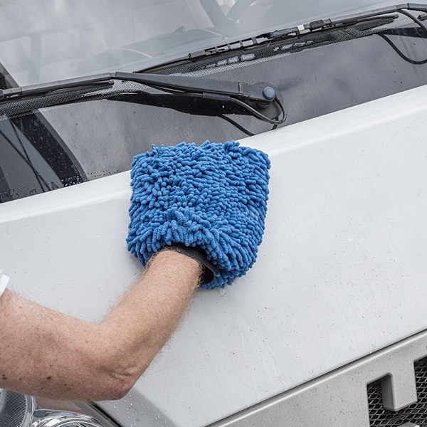 Vaskehandske dobbeltsidet chenille mikrofiber