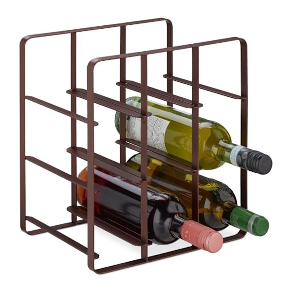 Metallinen viiniteline 9 pullolle