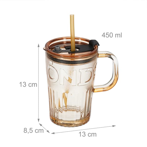 Sæt med 10 drikkeglas med hank