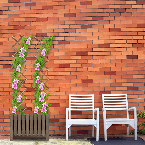 Udtrækkeligt espalier i træ, sæt med 3 stk