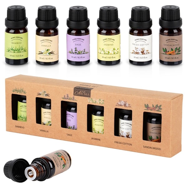 Set eteriska oljor 10 ml 6 st.