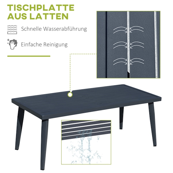 Havemøbelsæt til 4 personer, sofa med lænestol og sidebord, polyrattan & aluminium, grå, vejrbestandig & moderne |