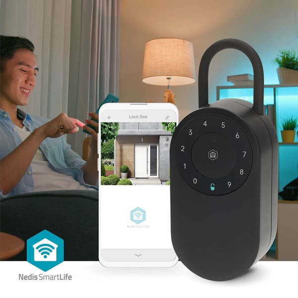 Bluetooth-nyckelskåp, utomhus, IP65, svart, smart åtkomst