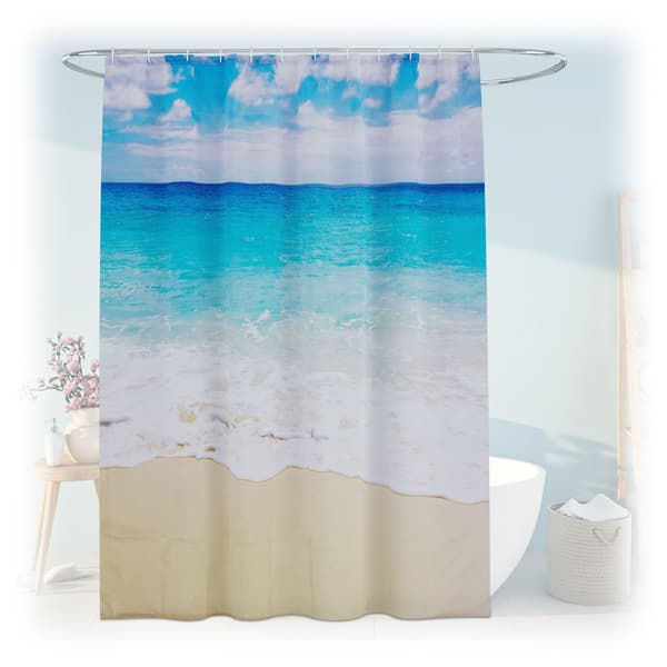 Badeforhæng 180x200 cm med motiv