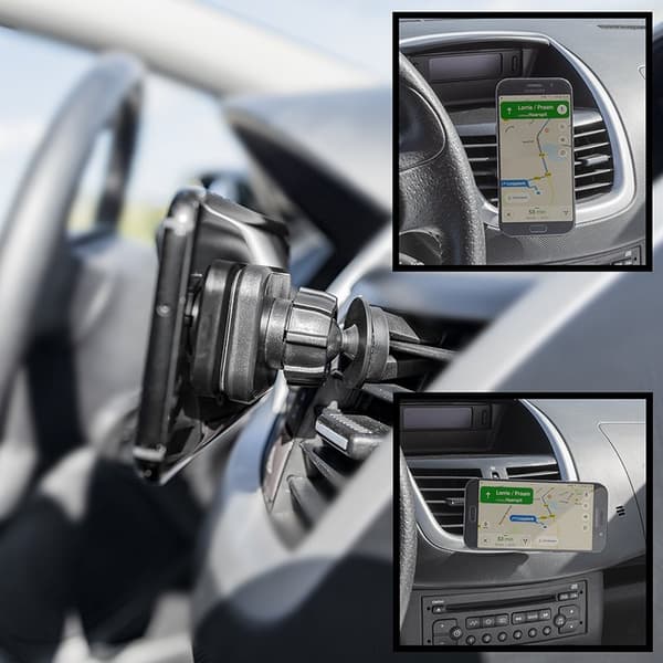 Universal smartphone holder med magnet til ventilationsgitter