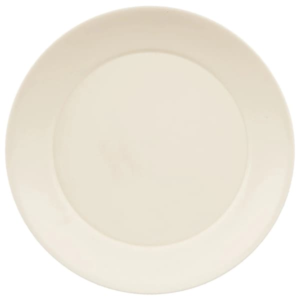 Plastdesserttallrikar, gräddfärgade, 20,5 cm, set om 6