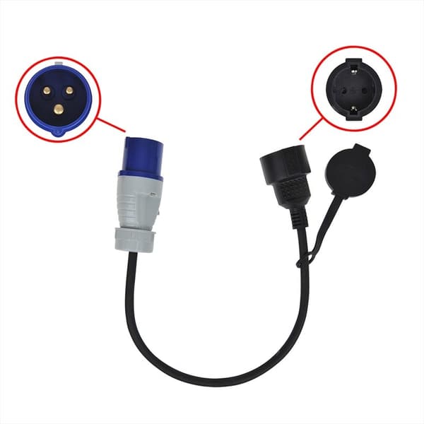Adapterkabel 40cm fra CEE-stik til Schuko-stikdåse