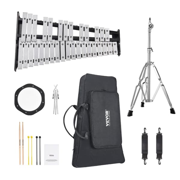 32-Note Glockenspiel Xylophone Kit – Stander, Taske, Mallets