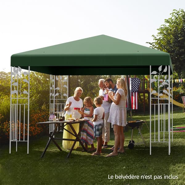 Udskiftningsbaldakin til pavillon 300x300 cm, vandtæt polyester