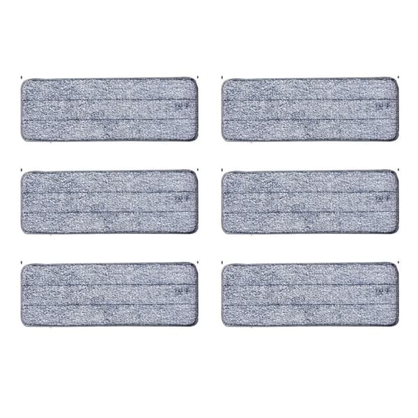 Mikrofiber moppepuder, 6 stk., vaskbare, 35,5x11 cm