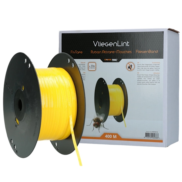 Knock Pest Fly Tape Erstatningsrulle 400 m