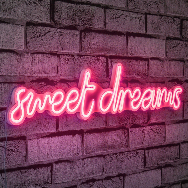 Koristeellinen muovinen led-valaistus Sweet Dreams - vaaleanpunainen