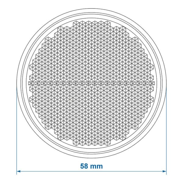 Reflektor bärnsten 58mm självhäftande med bottenplatta