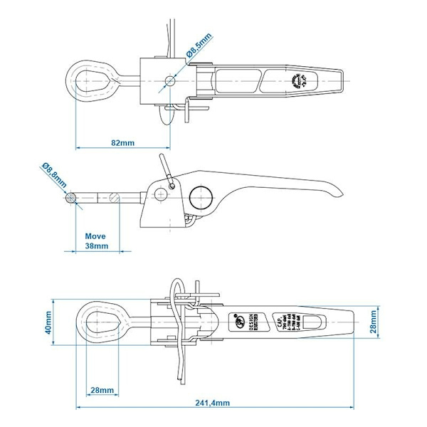 Perävaunun salpa SPP ZB-03