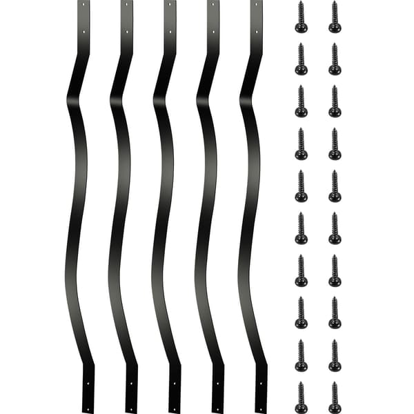 Däcksbalustrar, 51-pack 32,25-tums järn, svarta