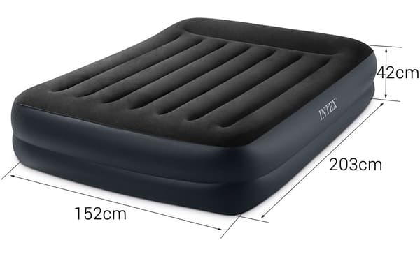 Oppustelig dobbelt luftmadras 203x152 cm til at sove