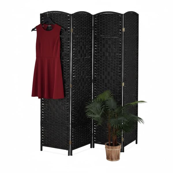 4-panels rumdeler, foldbar skærm
