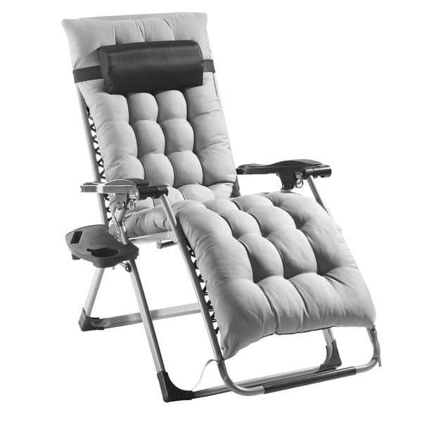 Zero Gravity-stol, justerbar 61 cm, 225 kg, grå