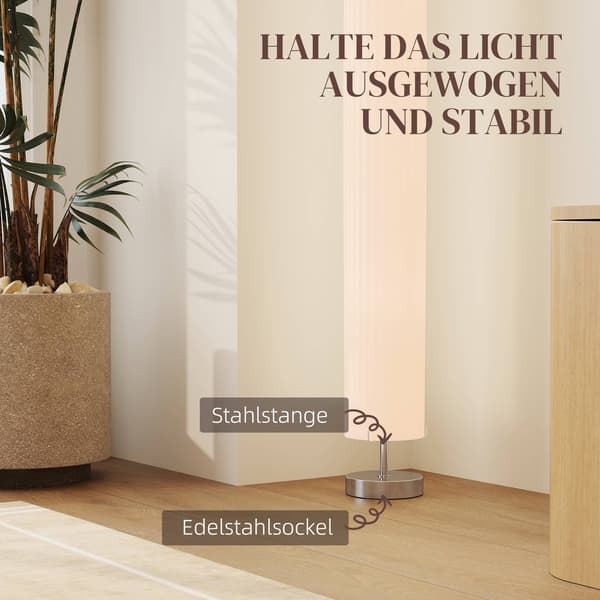 Gulvlampe, rustfrit stål, E27-sokkel, 120 cm