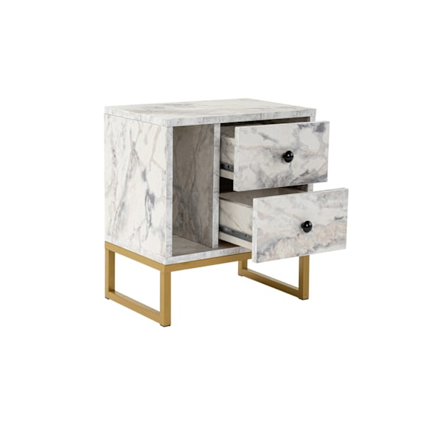 Natbord Glimmer - Fressia marmor, guld