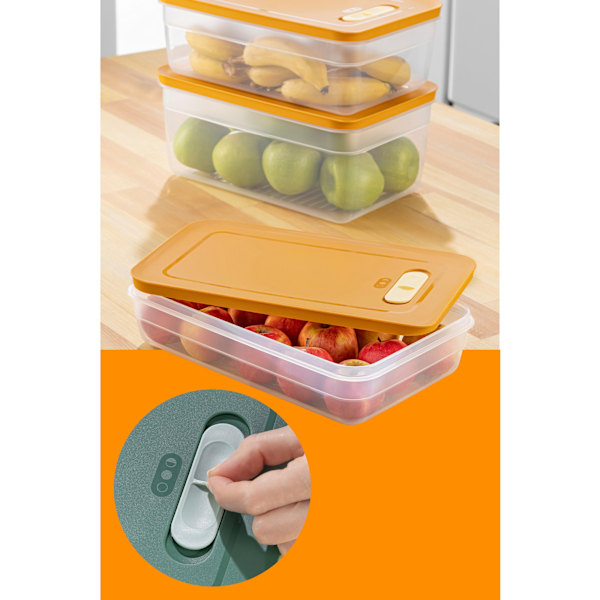 Opbevaringsbokssæt (3 stk) HK3LU - Orange