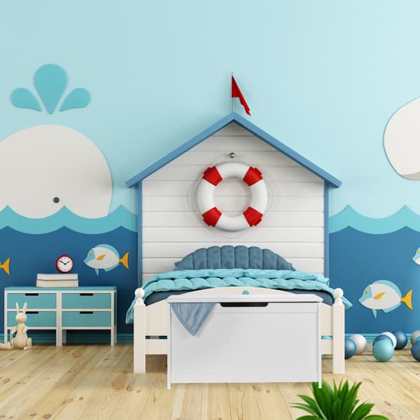 Vit förvaringslåda med lock – ribbad design