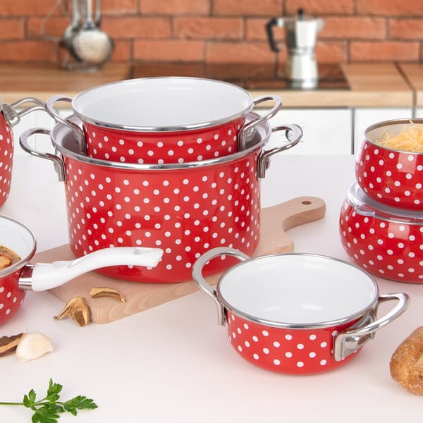 TECKA emaljerad gryta 14 cm, 650 ml