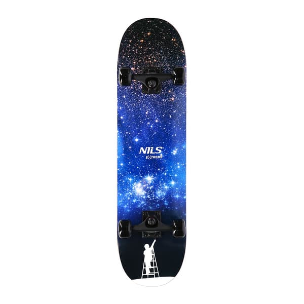 Space Star Skateboard, 31" Deck, Double Kick